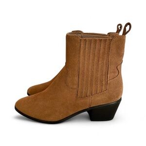 Skechers Tameless - Moving West Tan Suede Ankle Cowgirl Boots Women’s 7.5